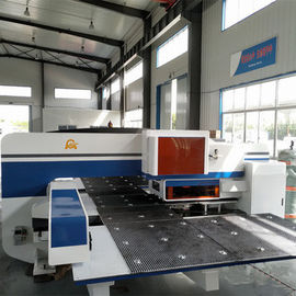 Open Type Cnc Hydraulic Turret Punch Press , Hydraulic Press Punching Machine