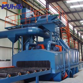 Roller Conveyor Steel Shot Blasting Machine High Strength For Engineering Machinery