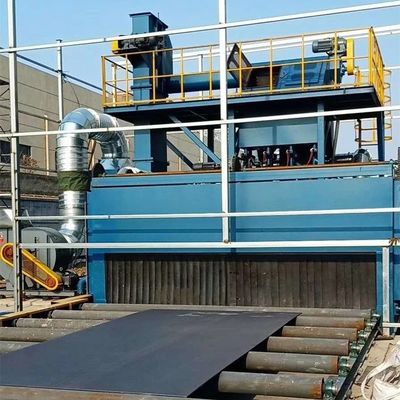 Roller Conveyor Shot Blasting Machine For Cuplock Scaffolding System Ledger Base Jack