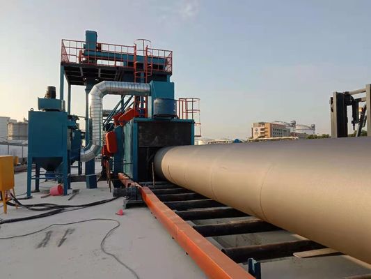 Steel Pipe Small Shot Blast Equipment Rust Removing Machine